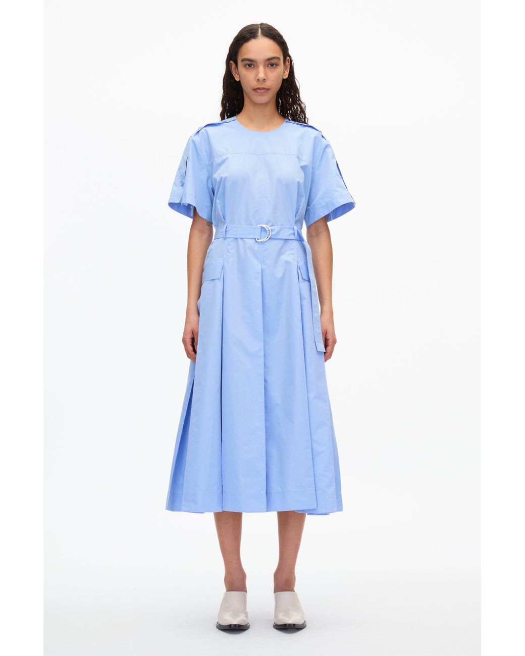 chinese dress ladies Utility Shirt Dress with Pleated Wrap Skirt – 3.1 Phillip Lim main image 1