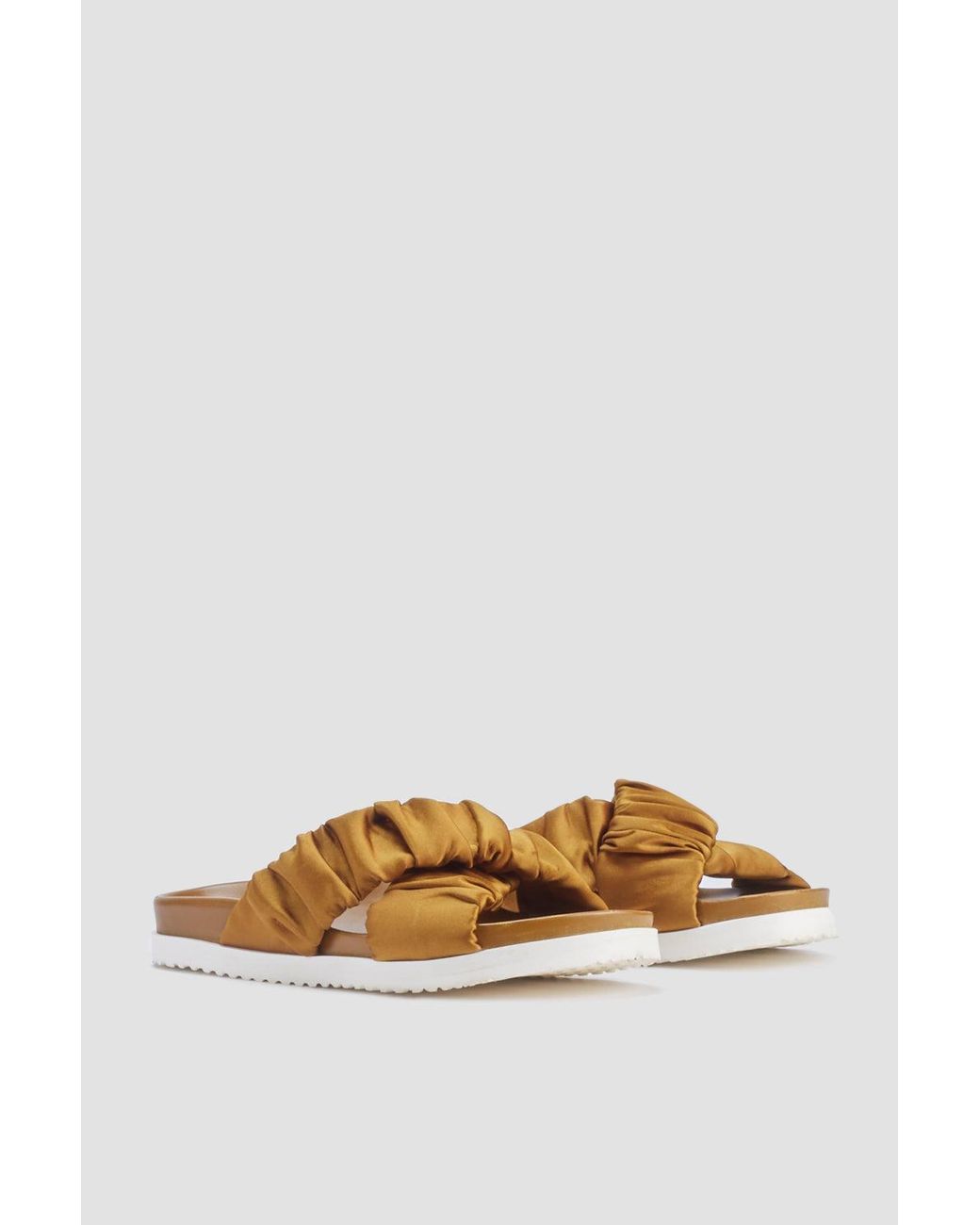 3.1 Phillip Lim Pink Crossover Satin Pool Slide