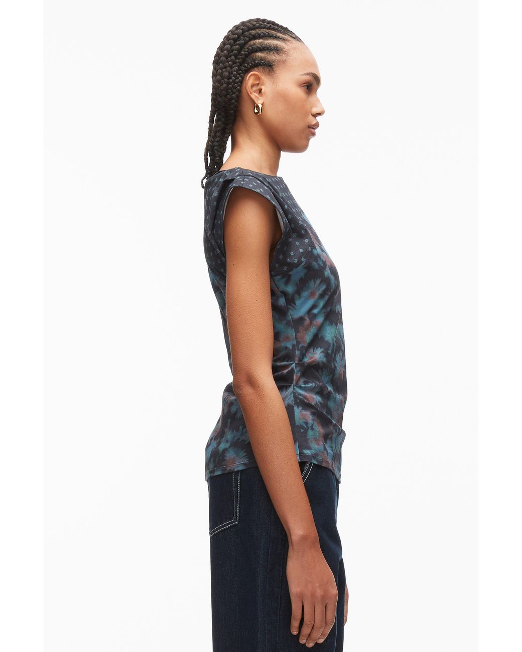 3.1 Phillip Lim Blue Desert Floral Patchwork Top