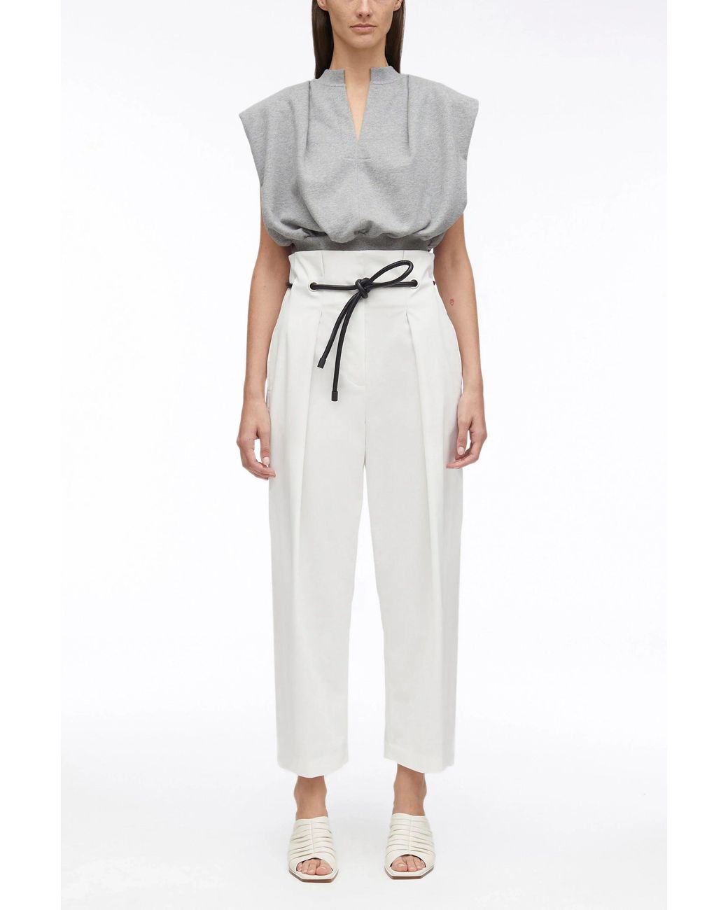 3.1 Phillip Lim White Origami Pleated Pant
