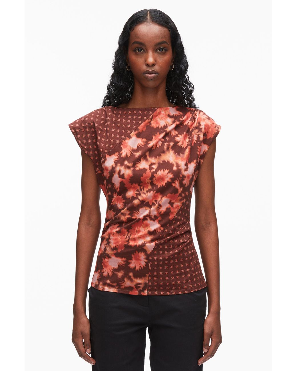3.1 Phillip Lim Blue Desert Floral Patchwork Top