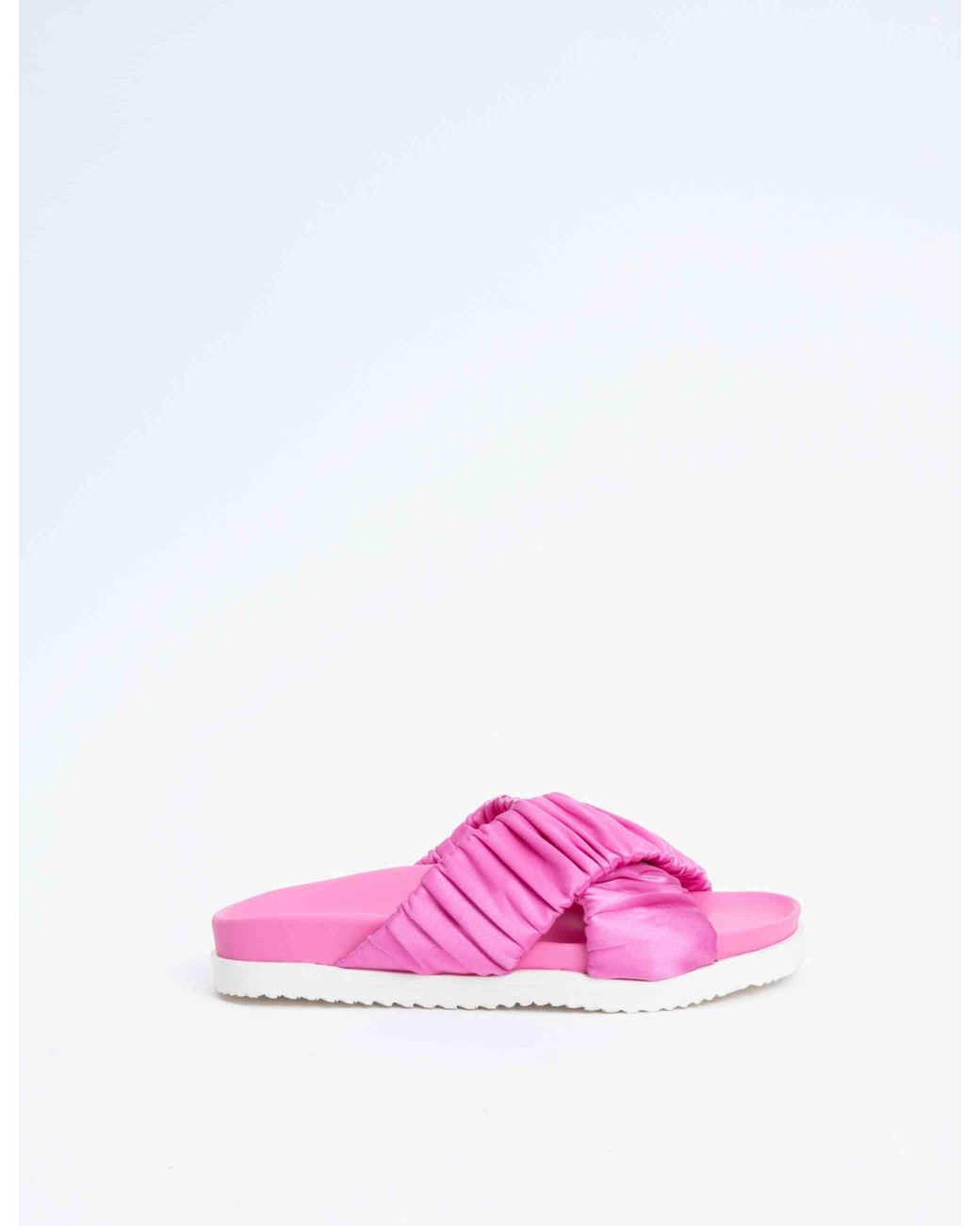 3.1 Phillip Lim Pink Crossover Satin Pool Slide