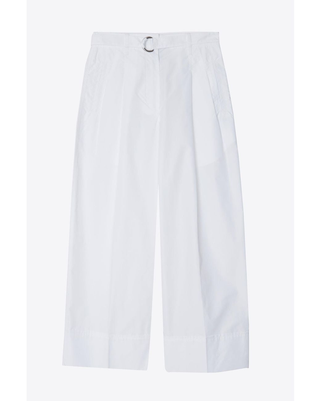 3.1 Phillip Lim ガウチョパンツ ホワイト 3.1 Phillip Lim Double Pleat Wide Cropped Pant in White | Lyst