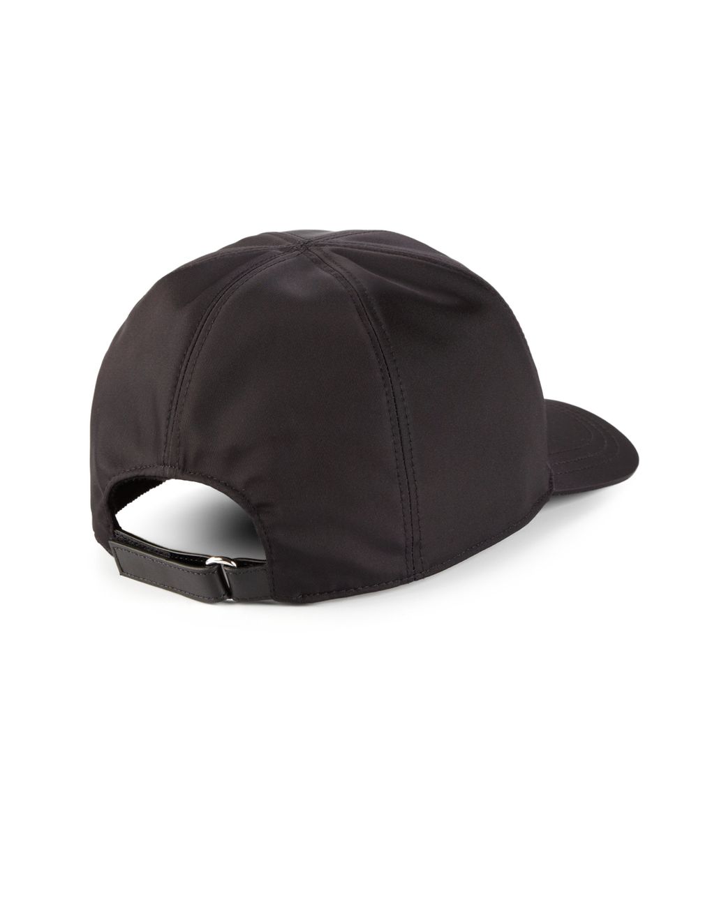 Prada Nylon & Calf Leather Baseball Cap in Black for Men | Lyst