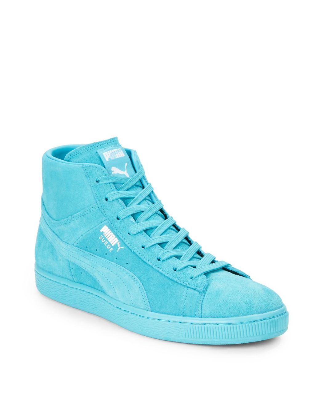 PUMA Suede Mid Classic High-Top Sneakers in Blue for Men | Lyst