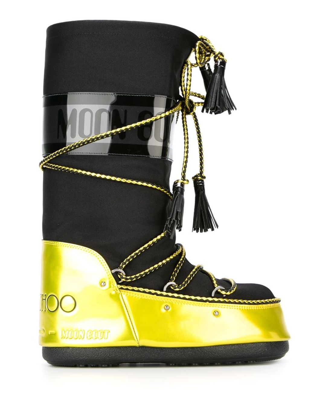 Jimmy Choo Panelled Moon Boots in Black Lyst UK