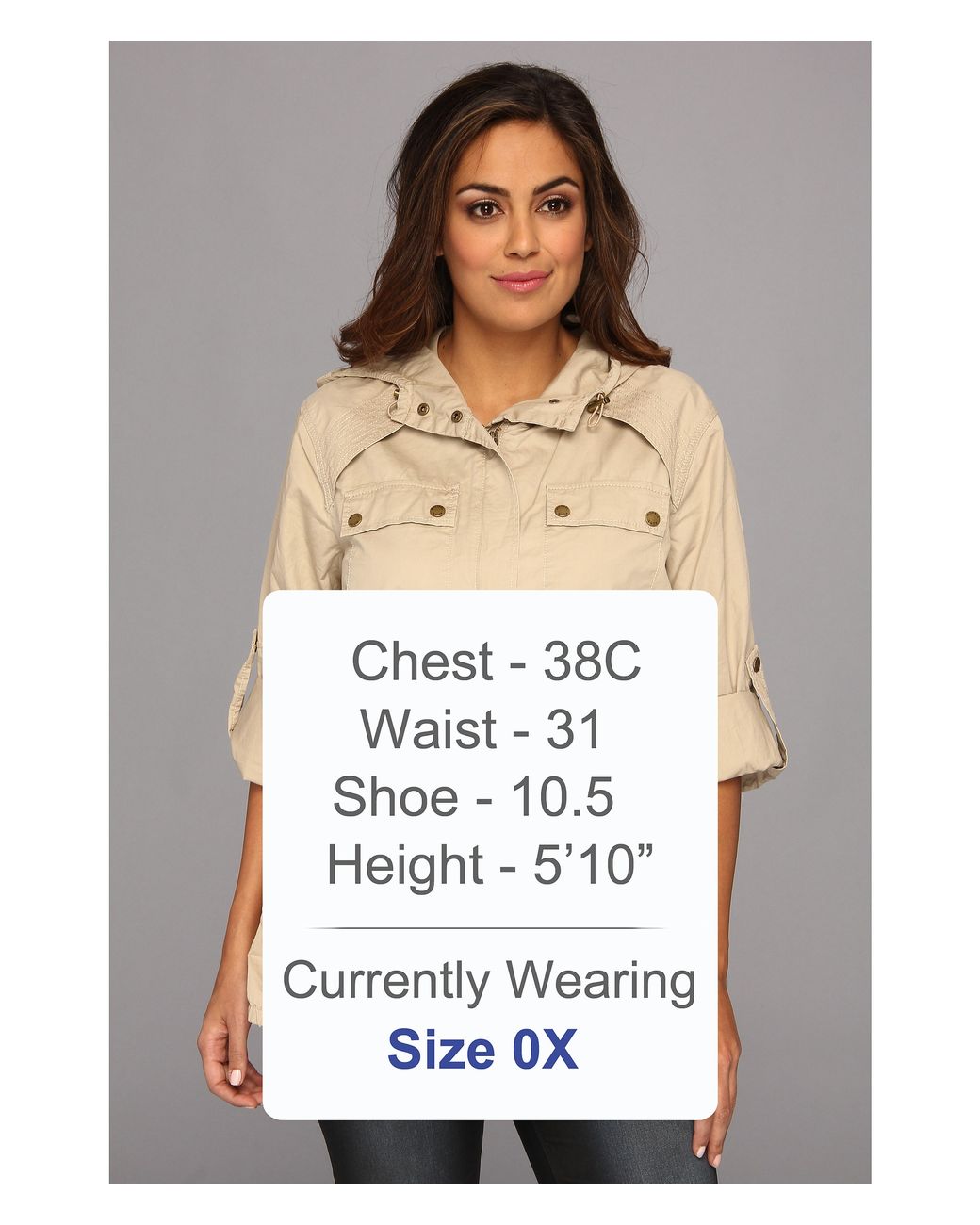 Twill anorak jacket plus size 2025