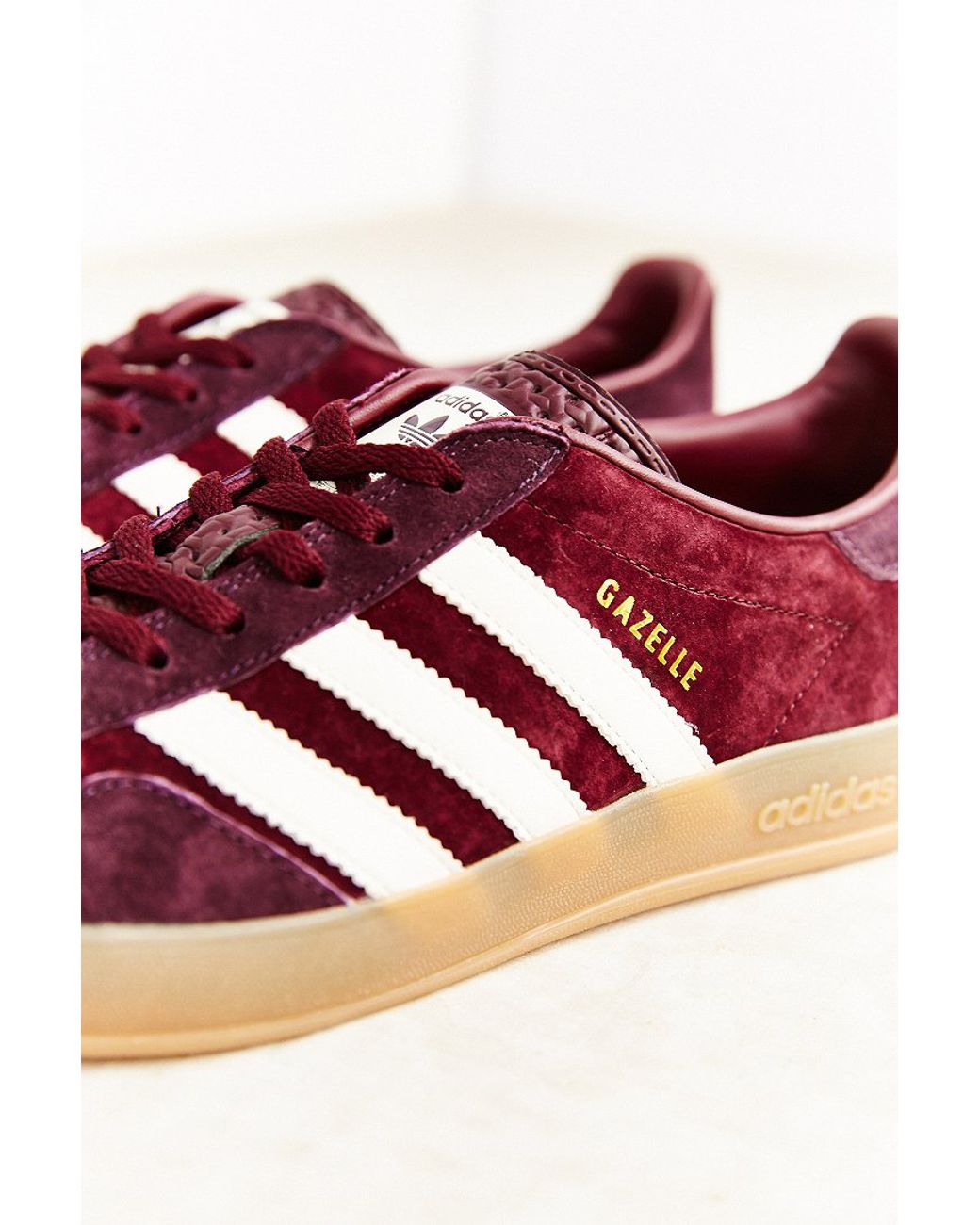 adidas Originals Gazelle Gum-Sole Indoor Sneaker in Purple | Lyst