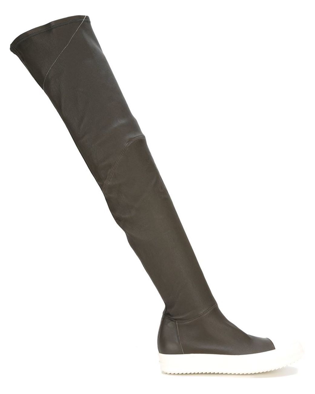 Rick Owens Thigh High Sneaker Boots in Gray | Lyst
