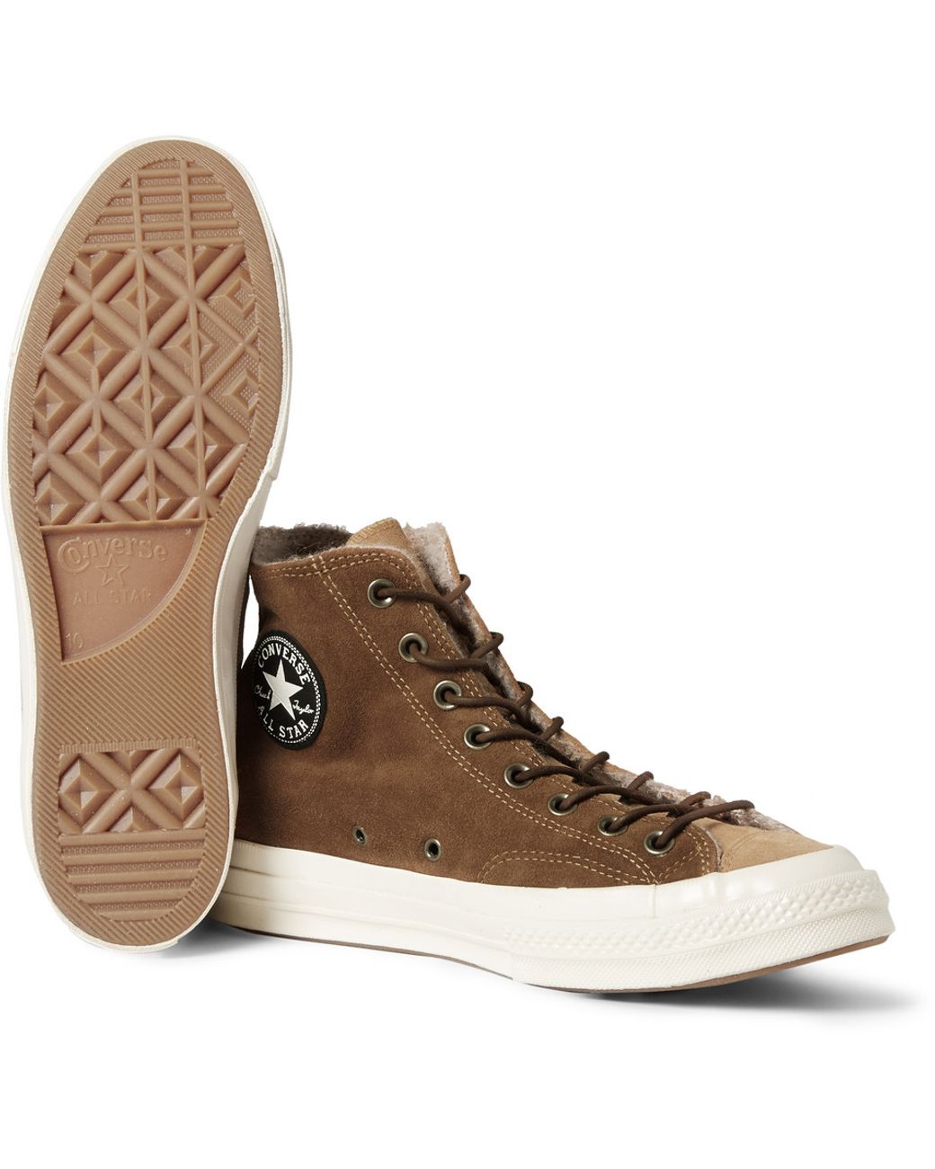 Converse Suede High Top Sneakers in Brown for Men | Lyst