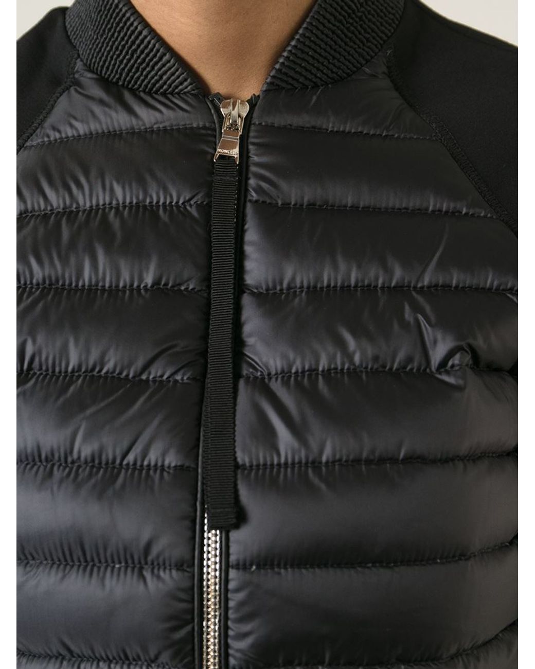 Moncler Short Sleeve Quilted Jacket in Black | Lyst