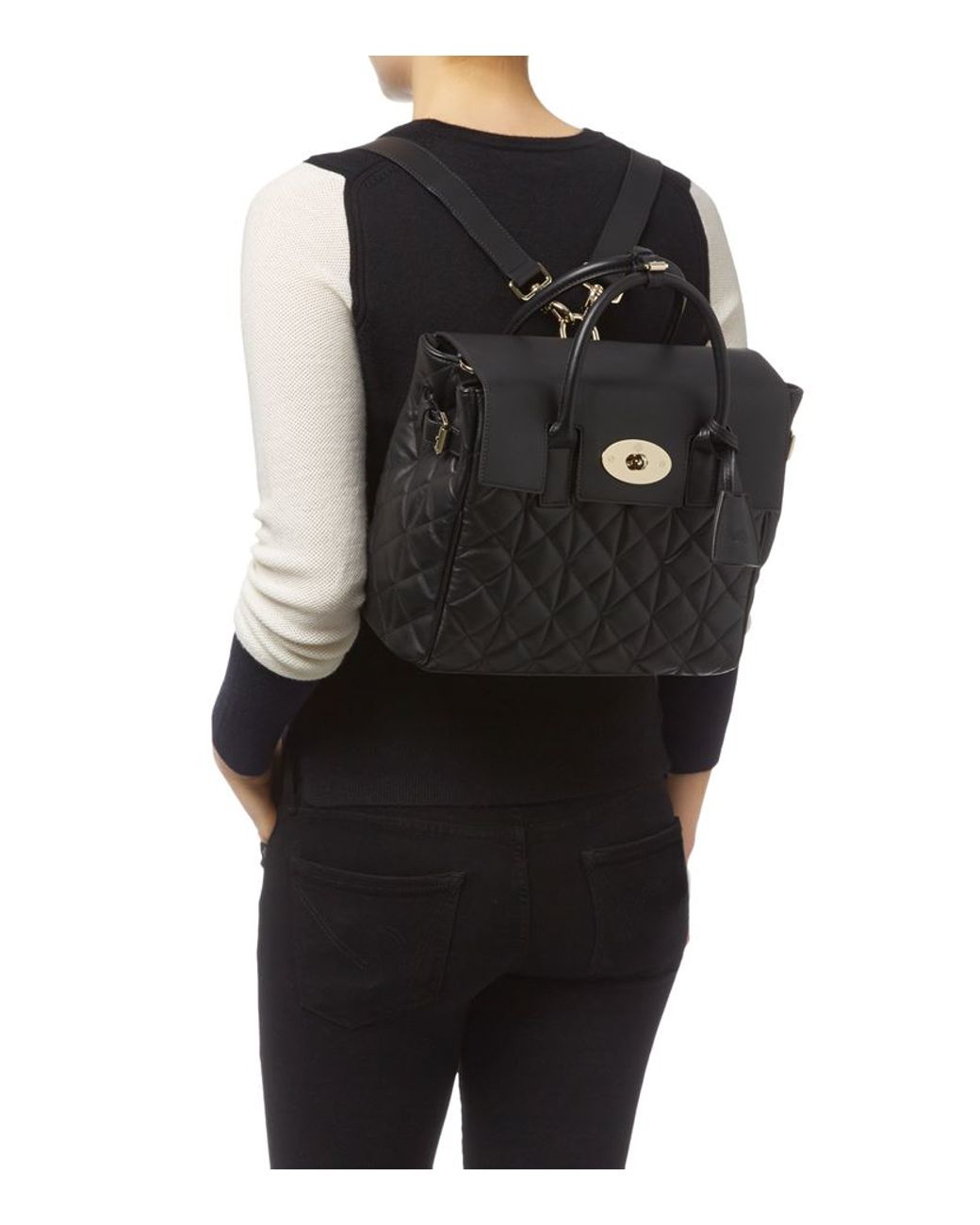 Mulberry quilted backpack online