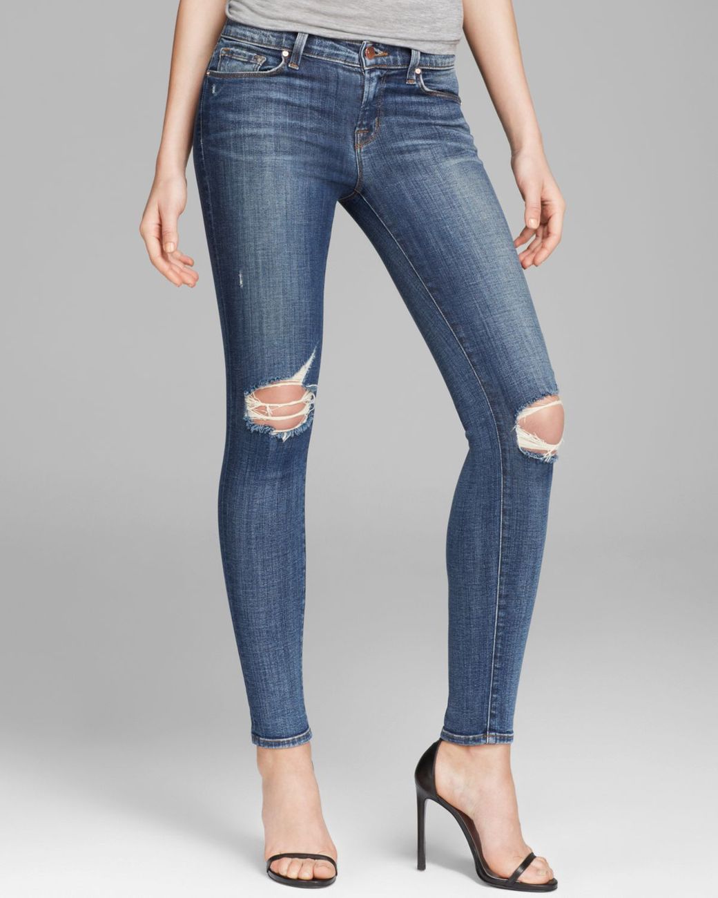 J Brand Jeans 835 Mid Rise Capri In Misfit In Blue Lyst