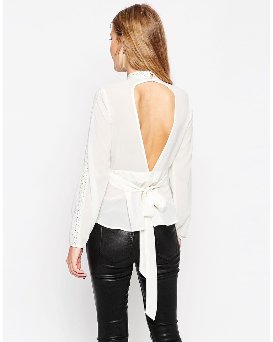 asos white blouse