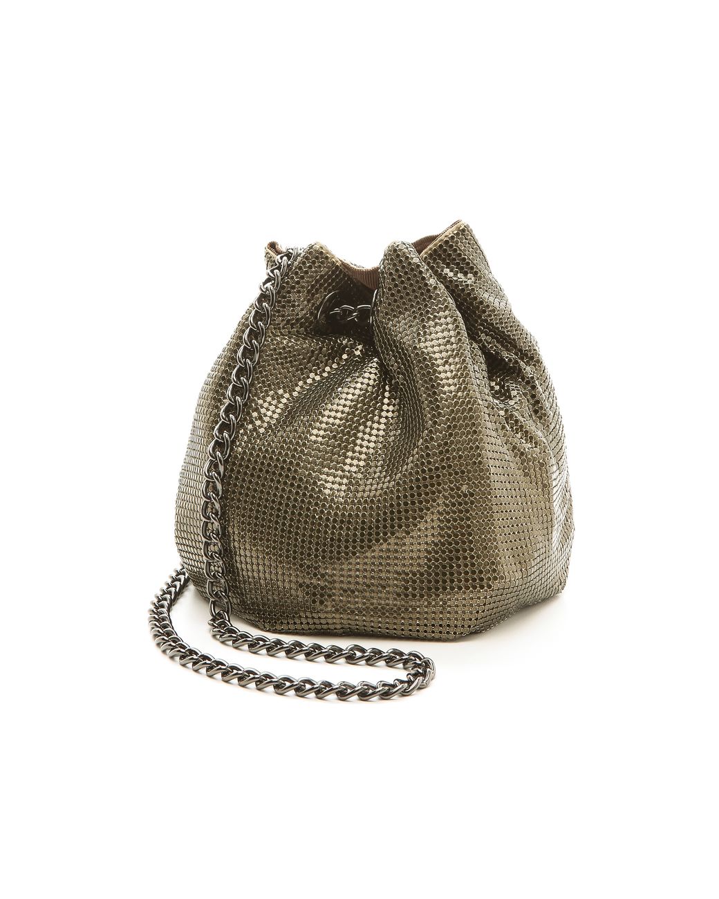 Metallic 2025 bucket bag