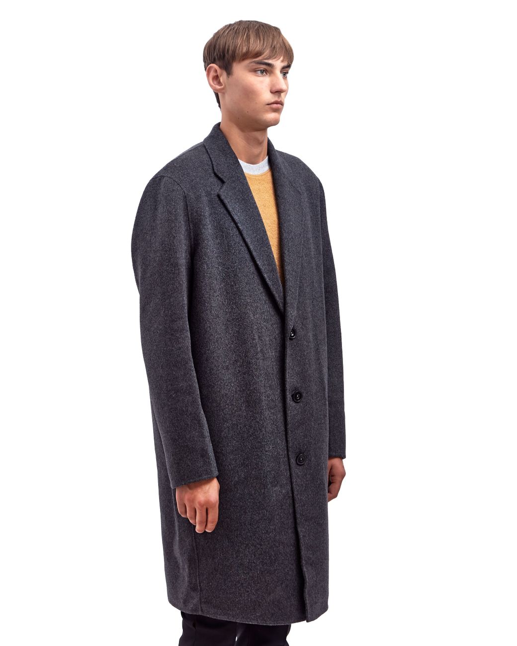 Acne Studios Mens Charles Oversized Wool Coat in Gray for Men | Lyst