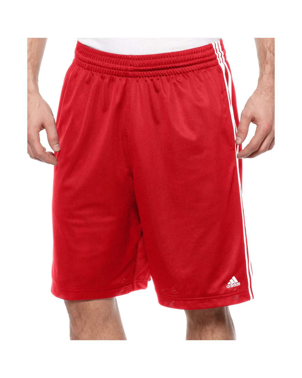 adidas Basketball Triple Up Mesh Basketball Shorts in Red/White (White) for  Men | Lyst