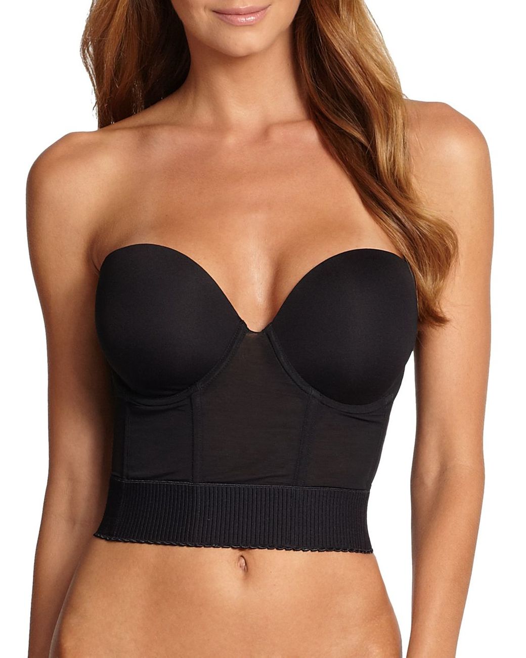 Black strapless 2024 low back bra
