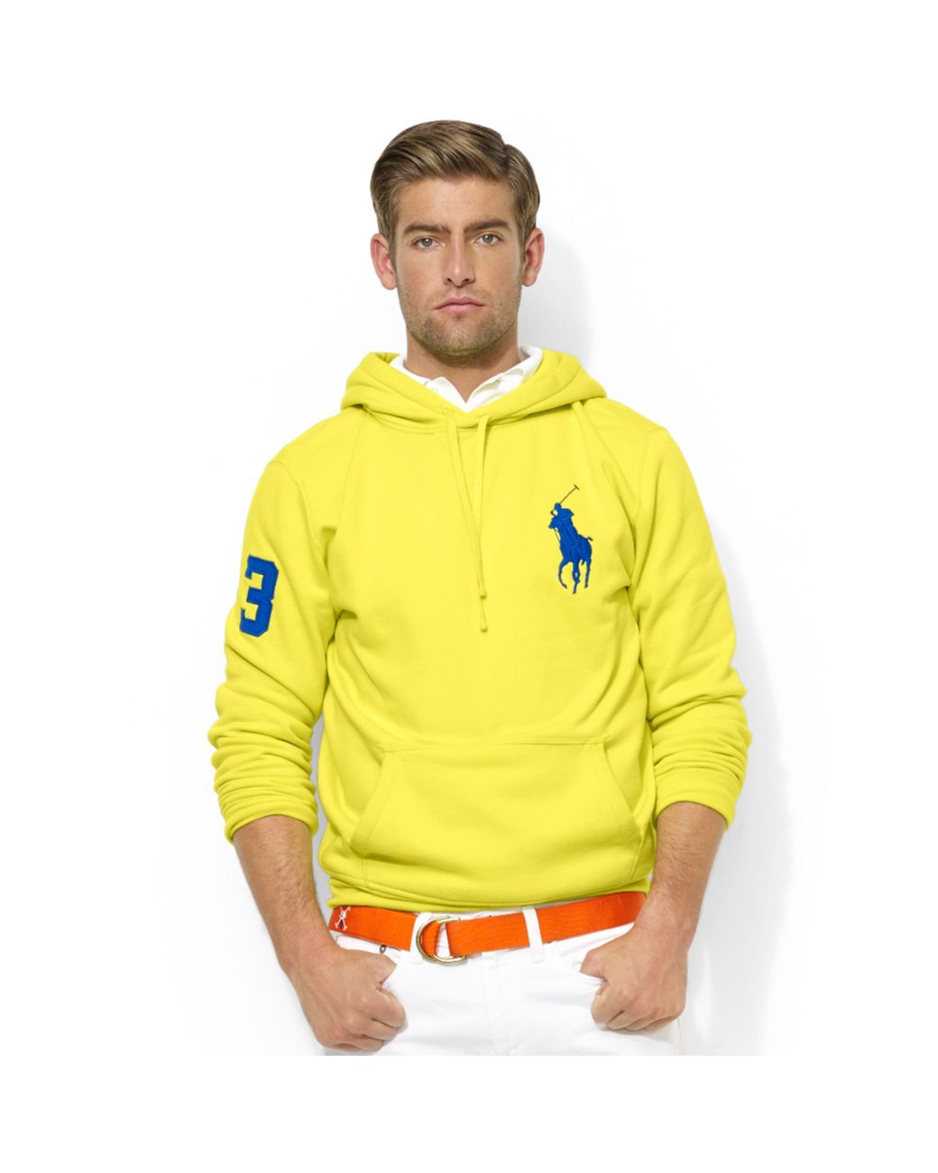 Ralph Lauren Polo Big Pony Beach Fleece Pullover Hoodie in Yellow for Men |  Lyst