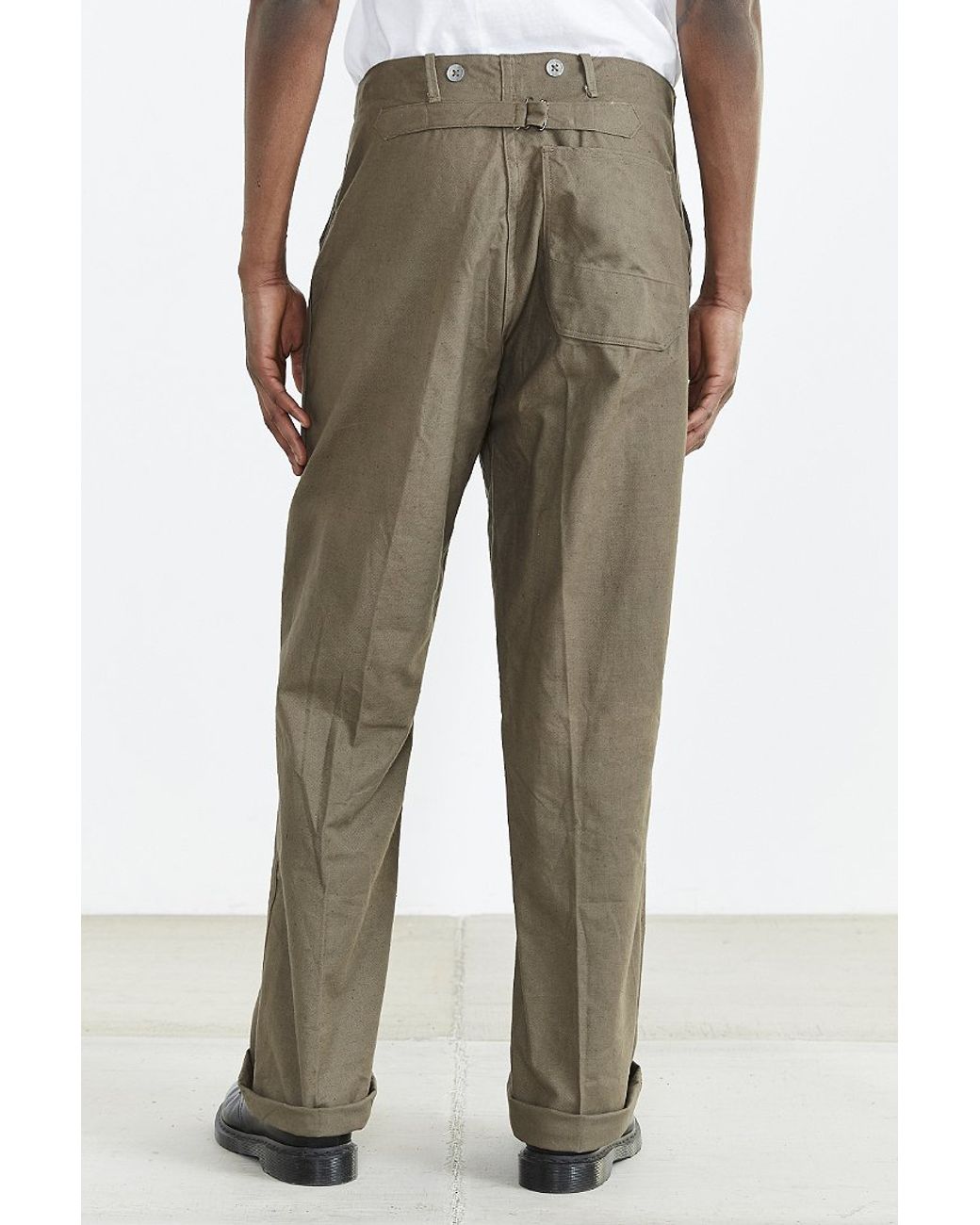 Urban Renewal Vintage Swedish Buckle Back Pant in Brown for Men Lyst Canada
