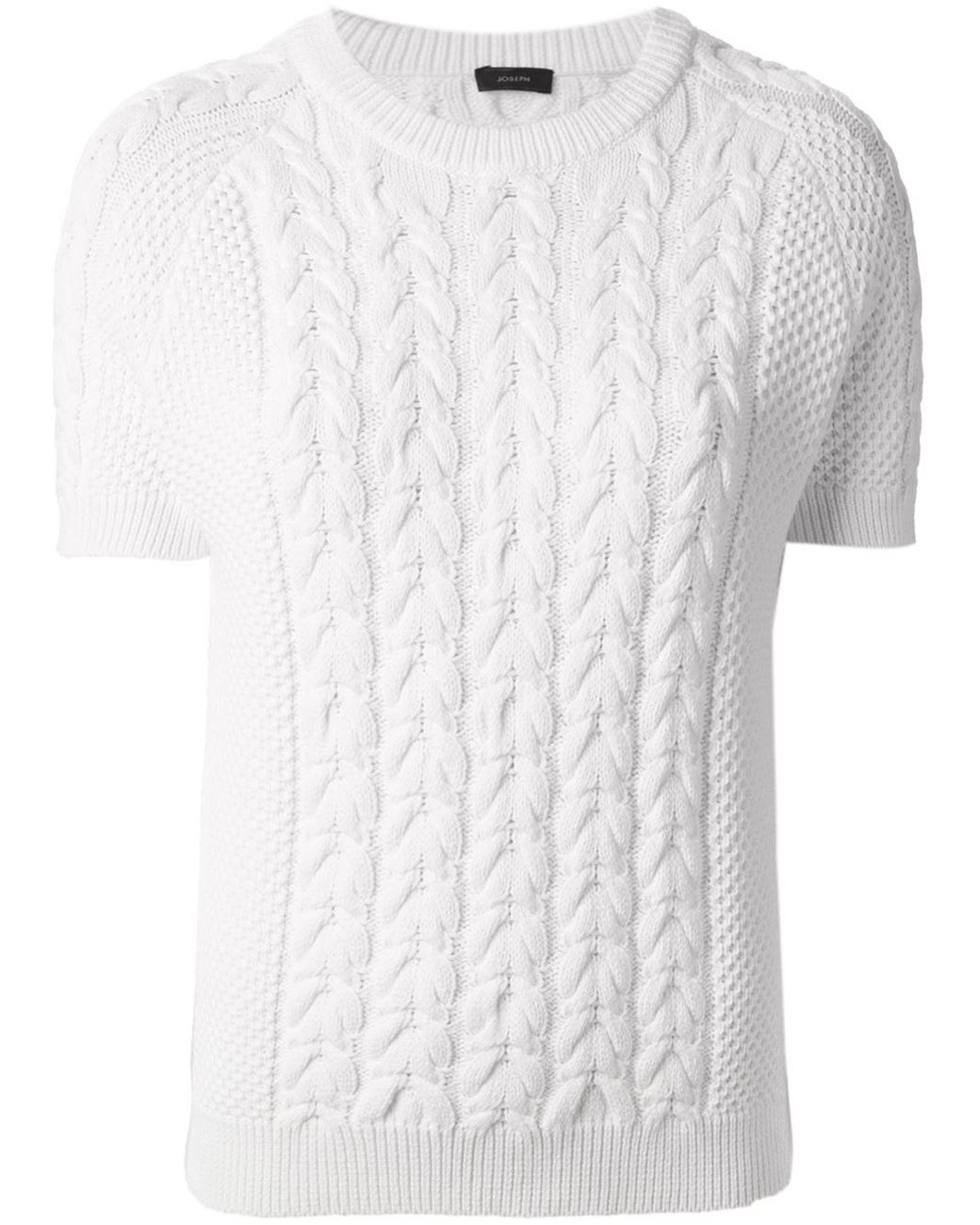 Short sleeve cable knit cheap sweater