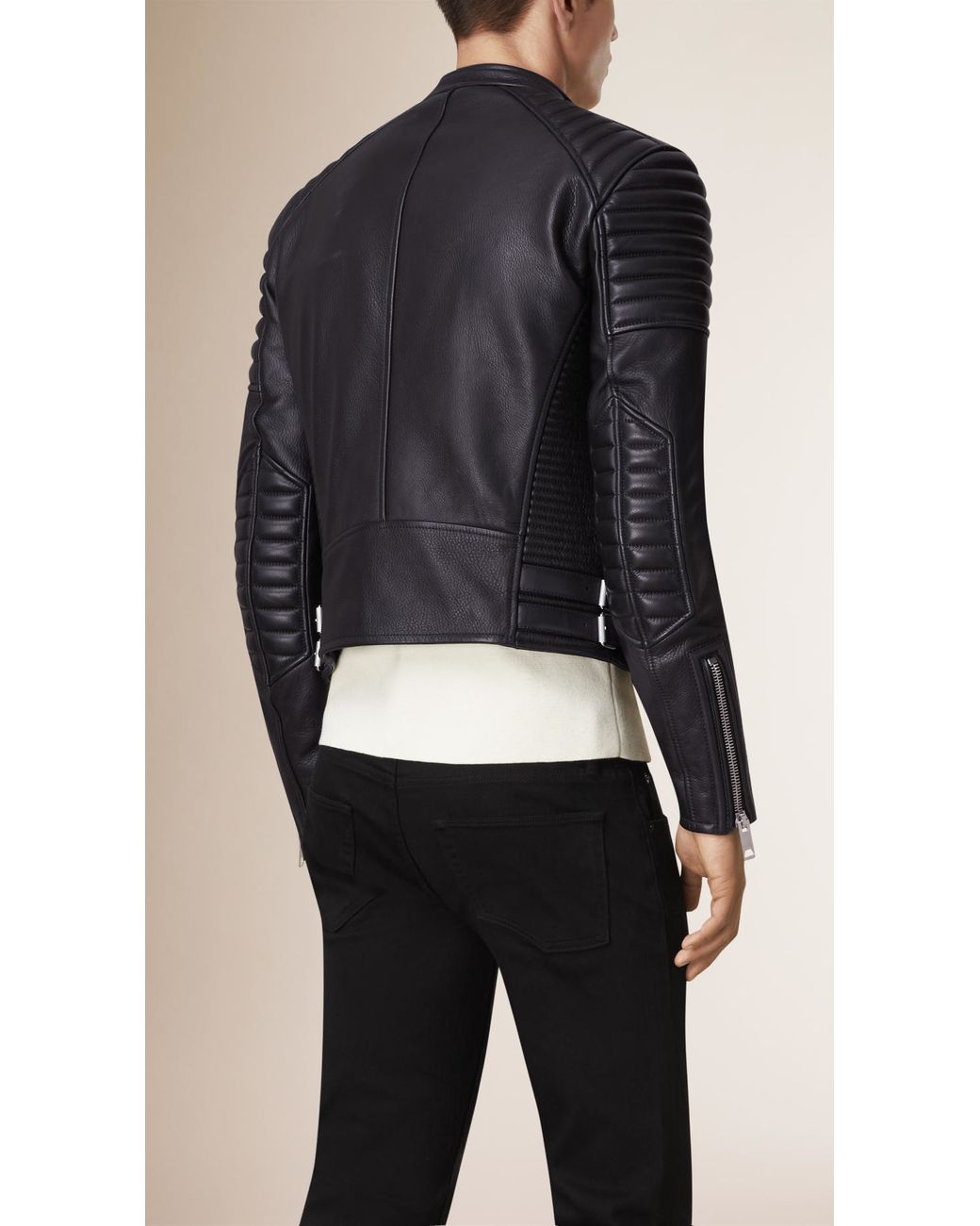 Burberry leather biker jacket top