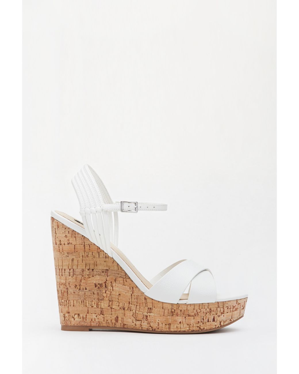 cork wedges white