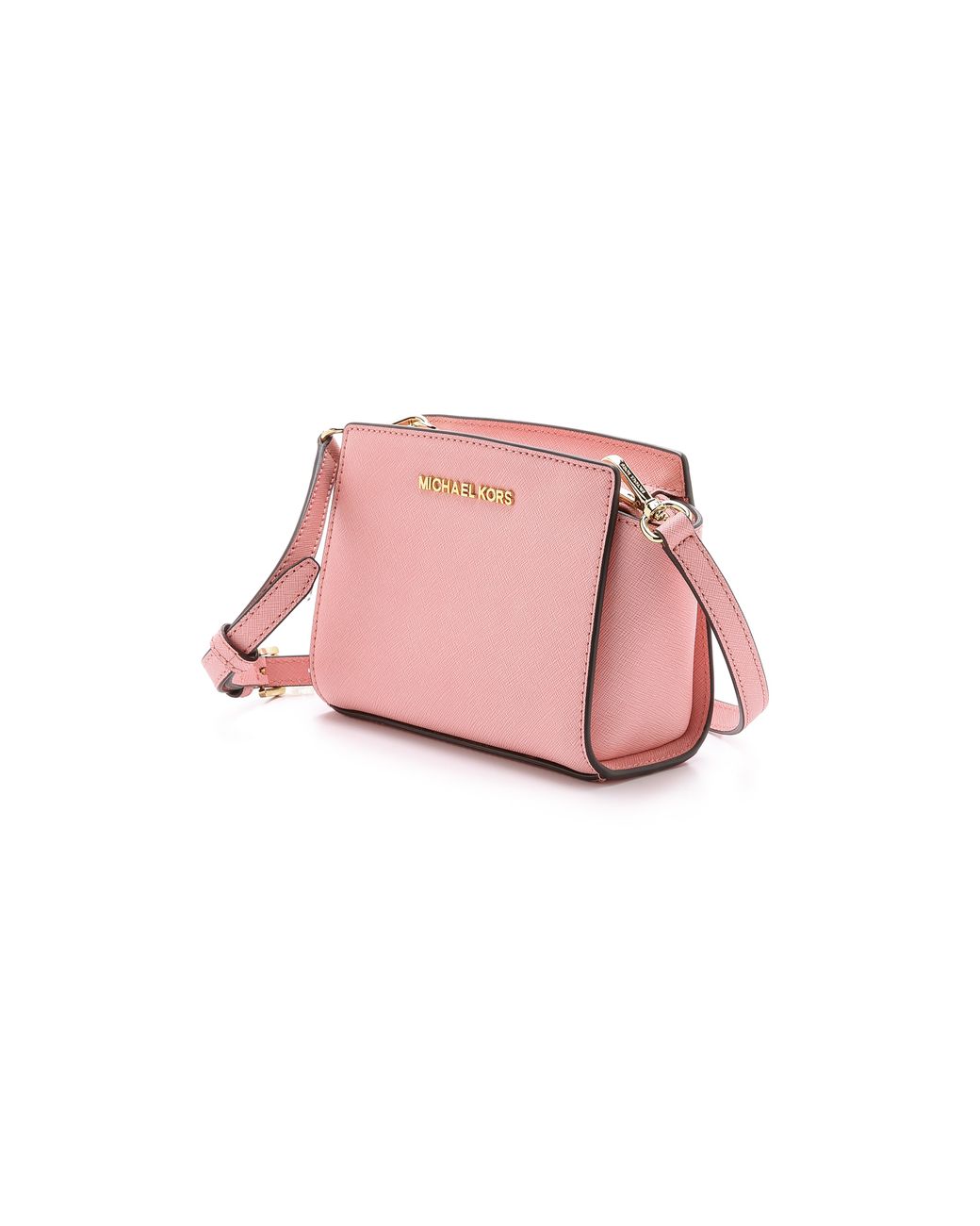 NEW Michael Kors Pebbled Leather Crossbody Bag Light PinkBlush Color   eBay