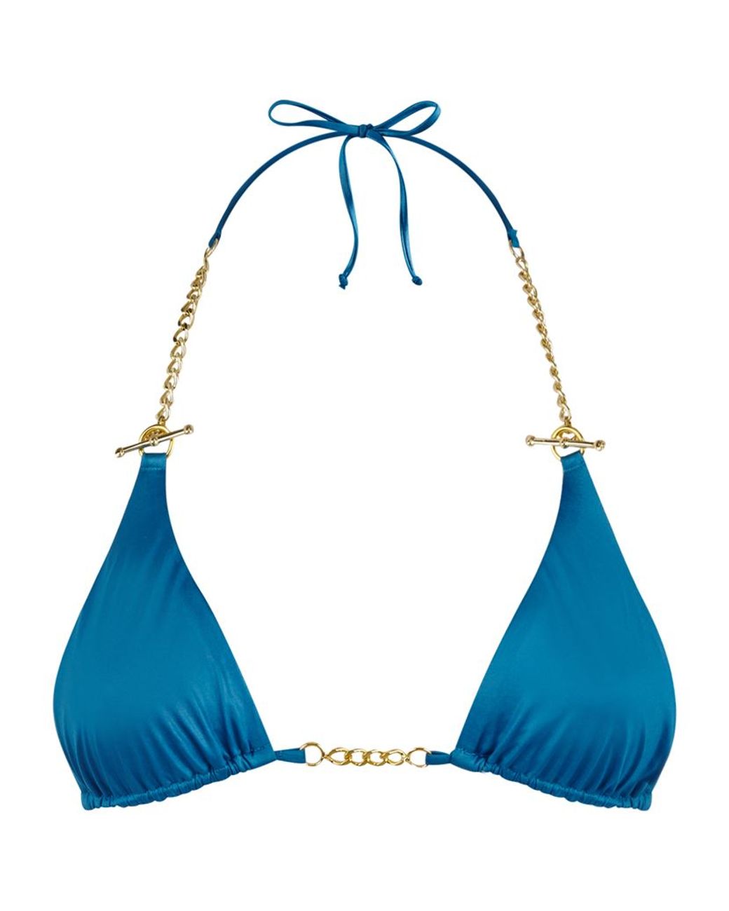 Agent Provocateur Antronella Chain Bikini Top in Blue | Lyst UK