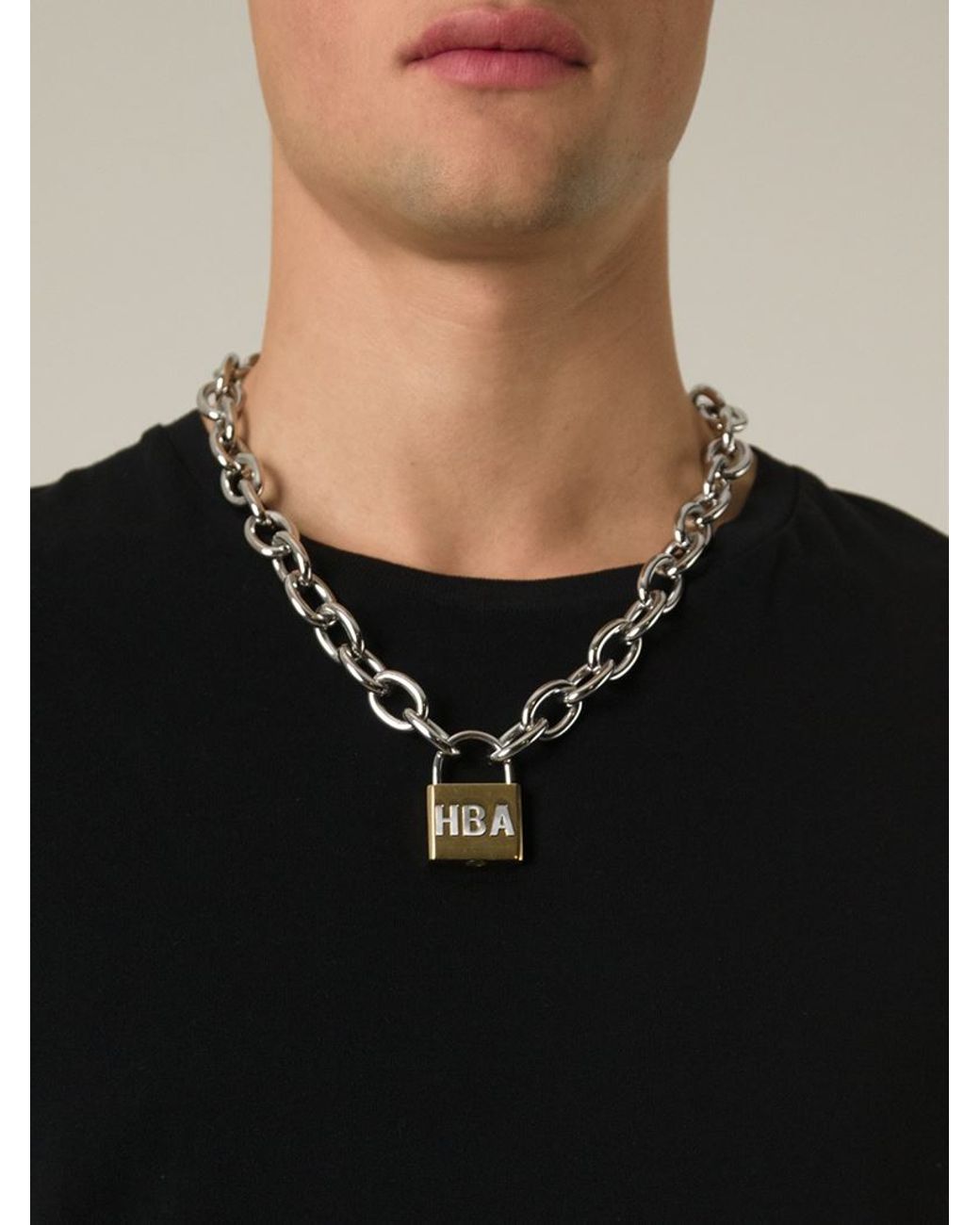 Hood By Air Lock Chain Necklace in Metallic for Men | Lyst