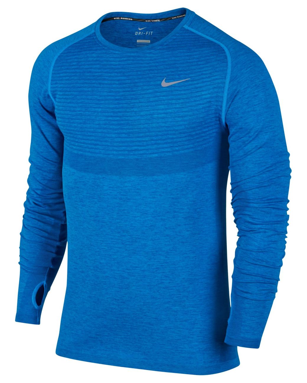Nike Men's Dri-fit Knit Running Long-sleeve Shirt in Blue for Men | Lyst