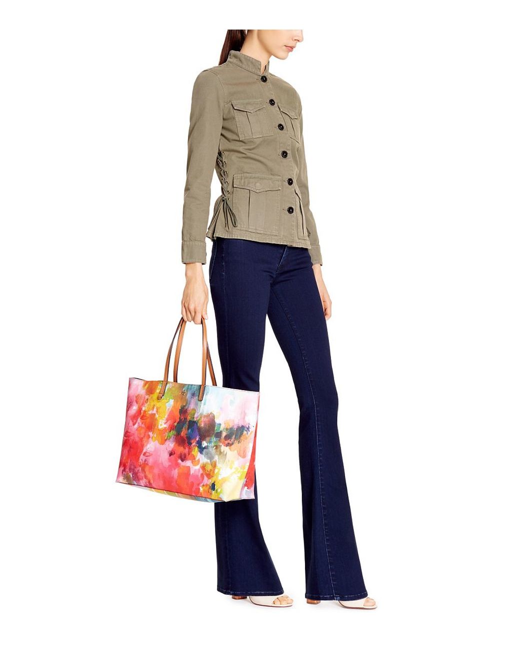 Tory burch watercolor tote top
