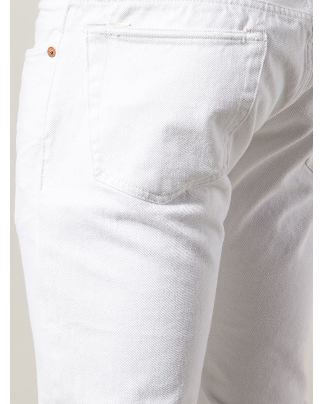 RRL Slim Fit Jeans in White for Men | Lyst