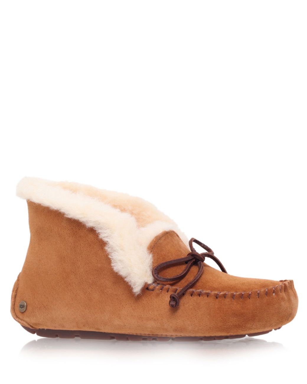 UGG Tan Alena Sheepskin Slipper Boots in Brown | Lyst UK