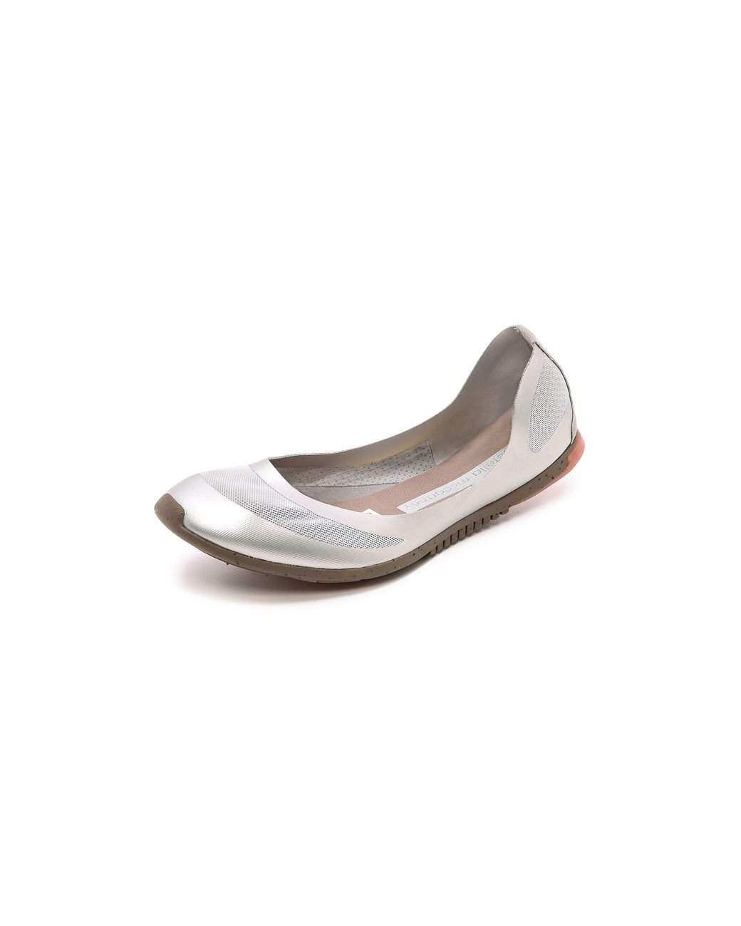 adidas By Stella McCartney Ciccura Ballet Flats - Matte Silver in Metallic  | Lyst