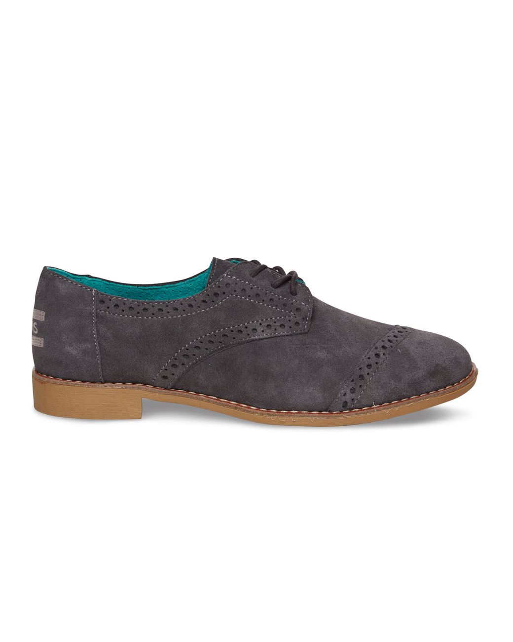 TOMS Dark Grey Suede Women's Brogues in 