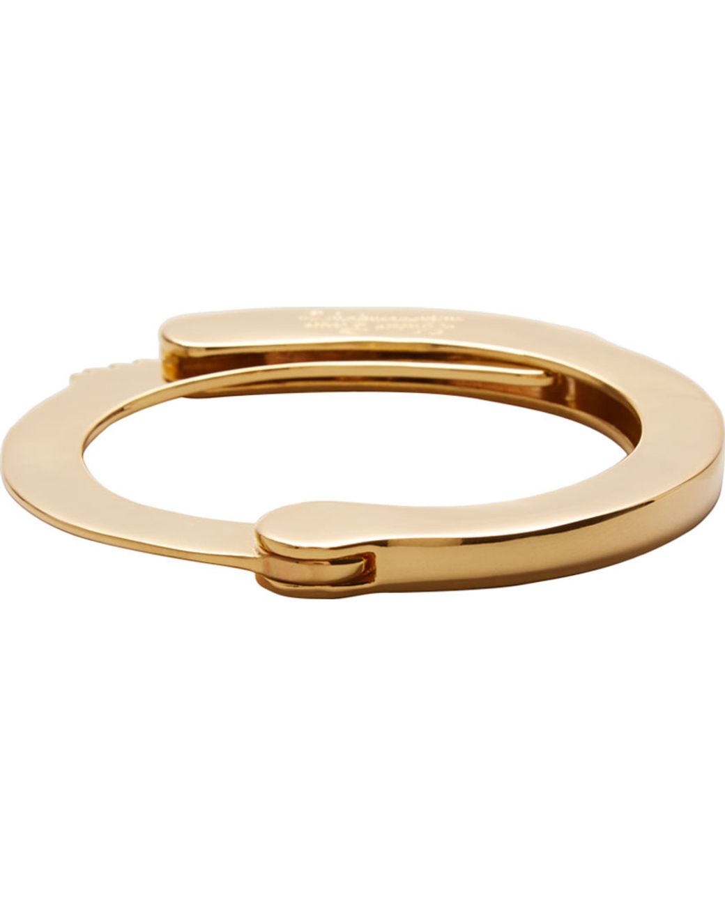 Undercover Gold Handcuff Bracelet in Metallic | Lyst 