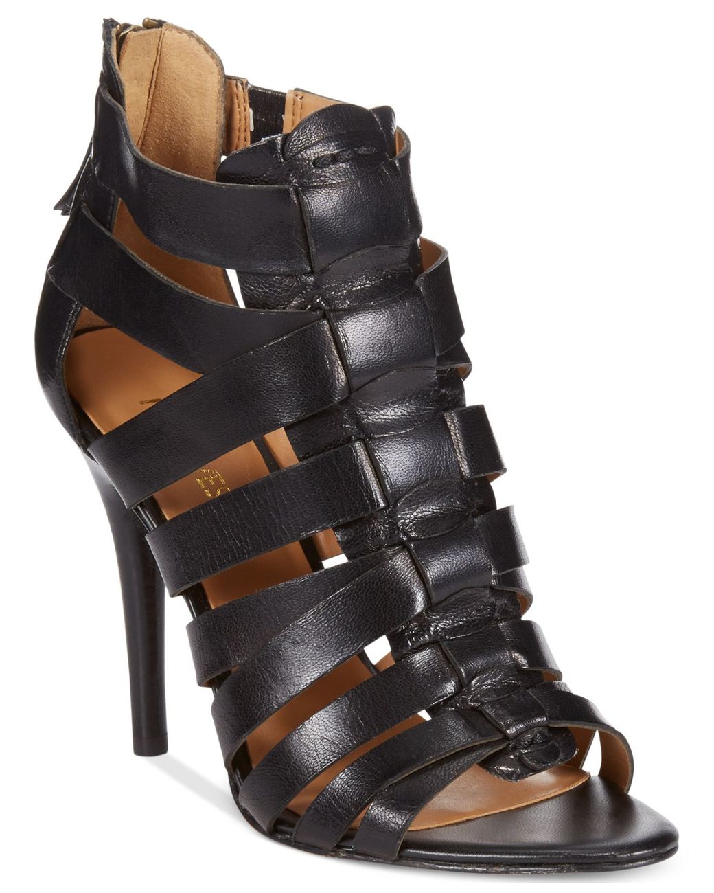 Nine West Anthurium High Heel Gladiator Sandals in Black | Lyst