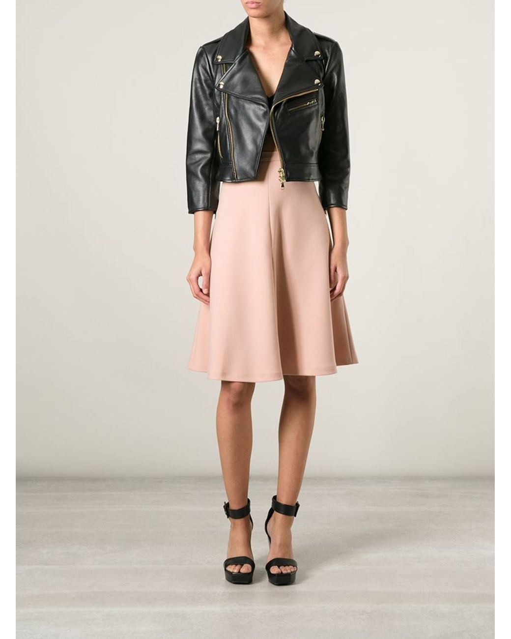 Red valentino deals leather jacket