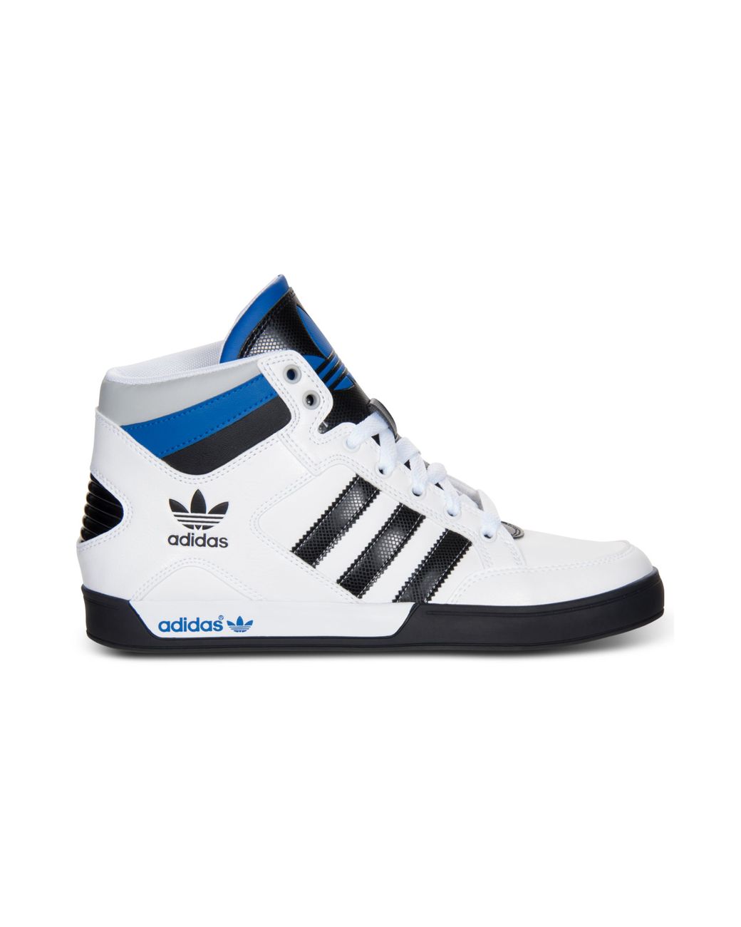 adidas Originals Hard Court Hi Casual Sneakers in White/Black/Blue (Black)  for Men | Lyst