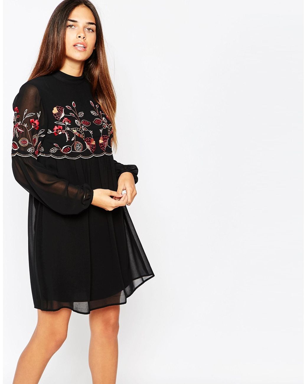 Warehouse black dress clearance sale