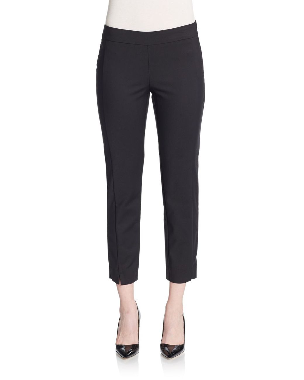 Ellen Tracy Cotton Cropped Side-zip 