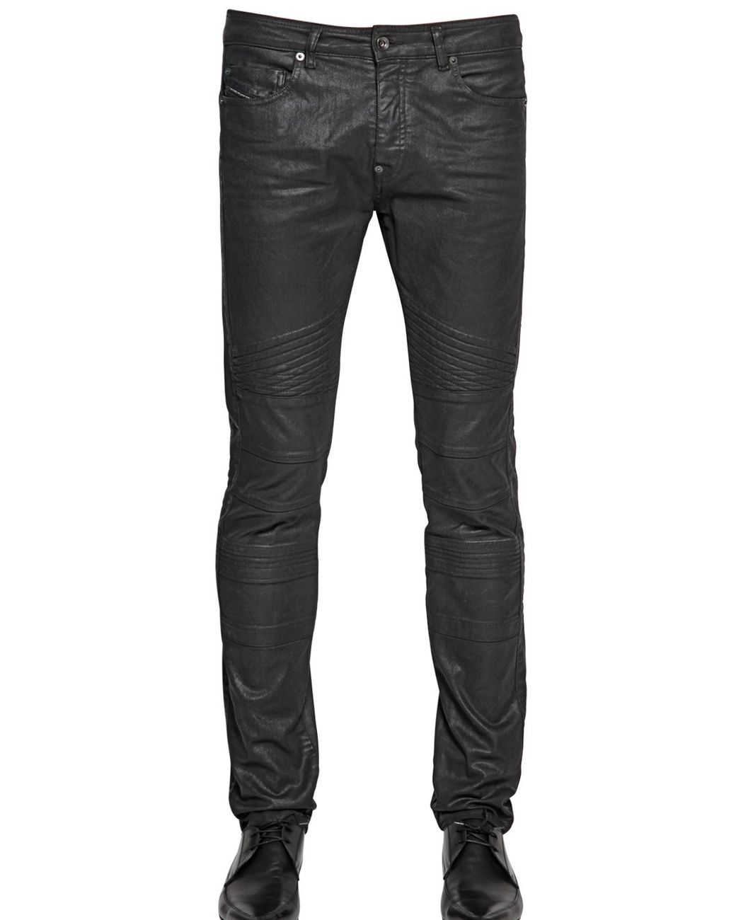 Diesel Black Gold 16.5cm Shiny Coated Stretch Denim Jeans in Black for Men  | Lyst