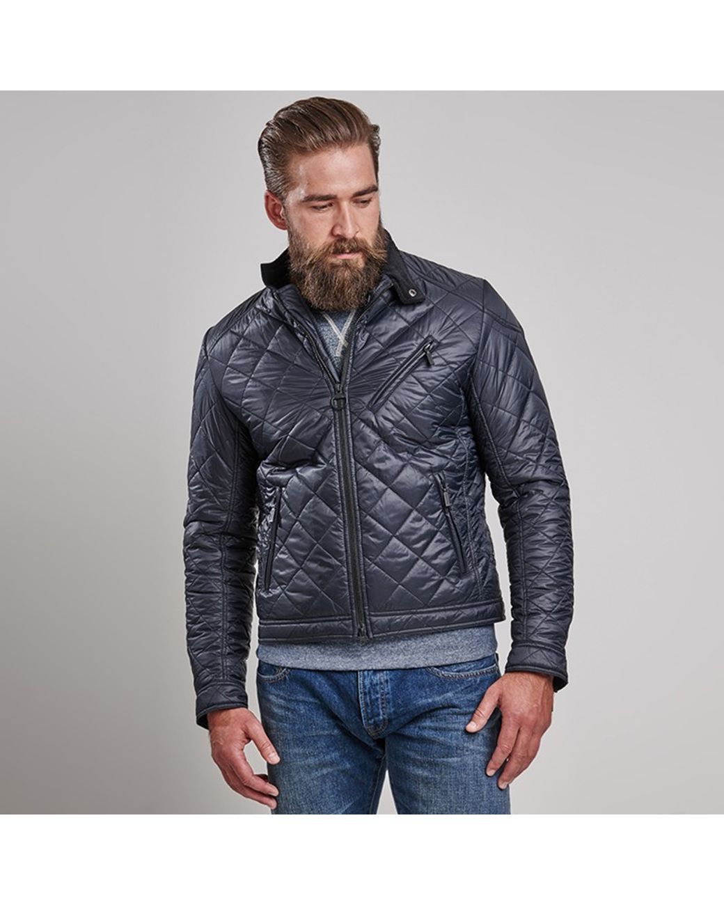 Barbour Triumph Quilted Jacket in Blue for Men | Lyst UK