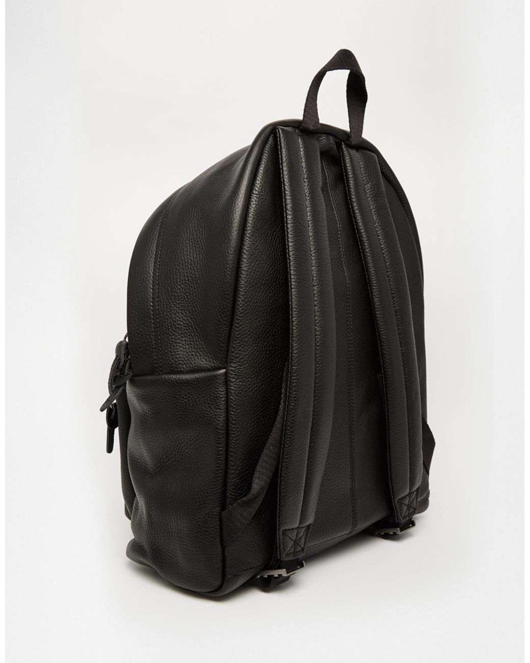 negatief koppel Commissie Eastpak Padded Pak'r Leather Backpack in Black for Men | Lyst