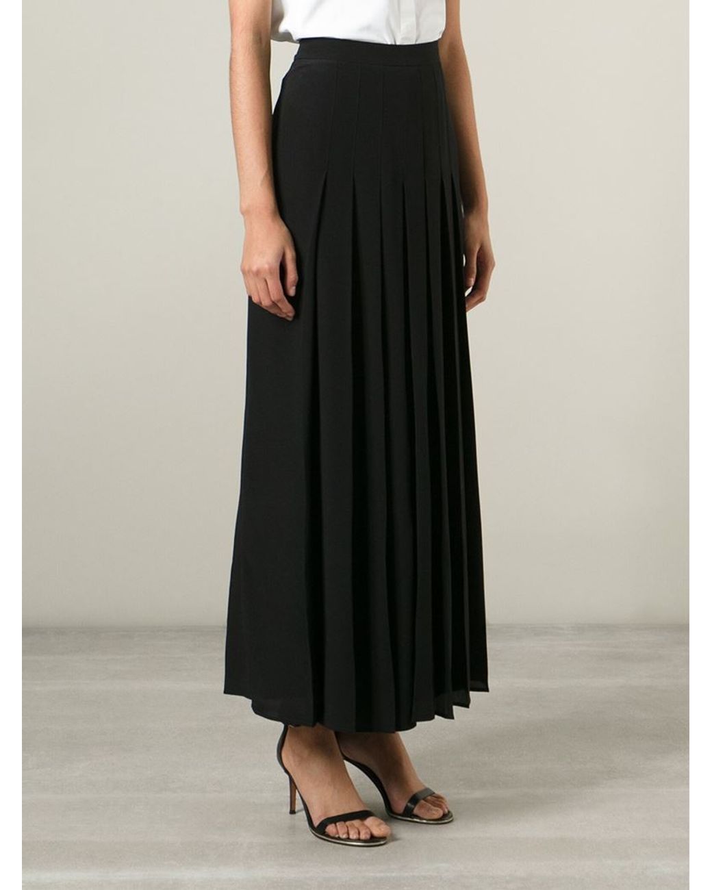 Givenchy bespoke top navy pleated skirt