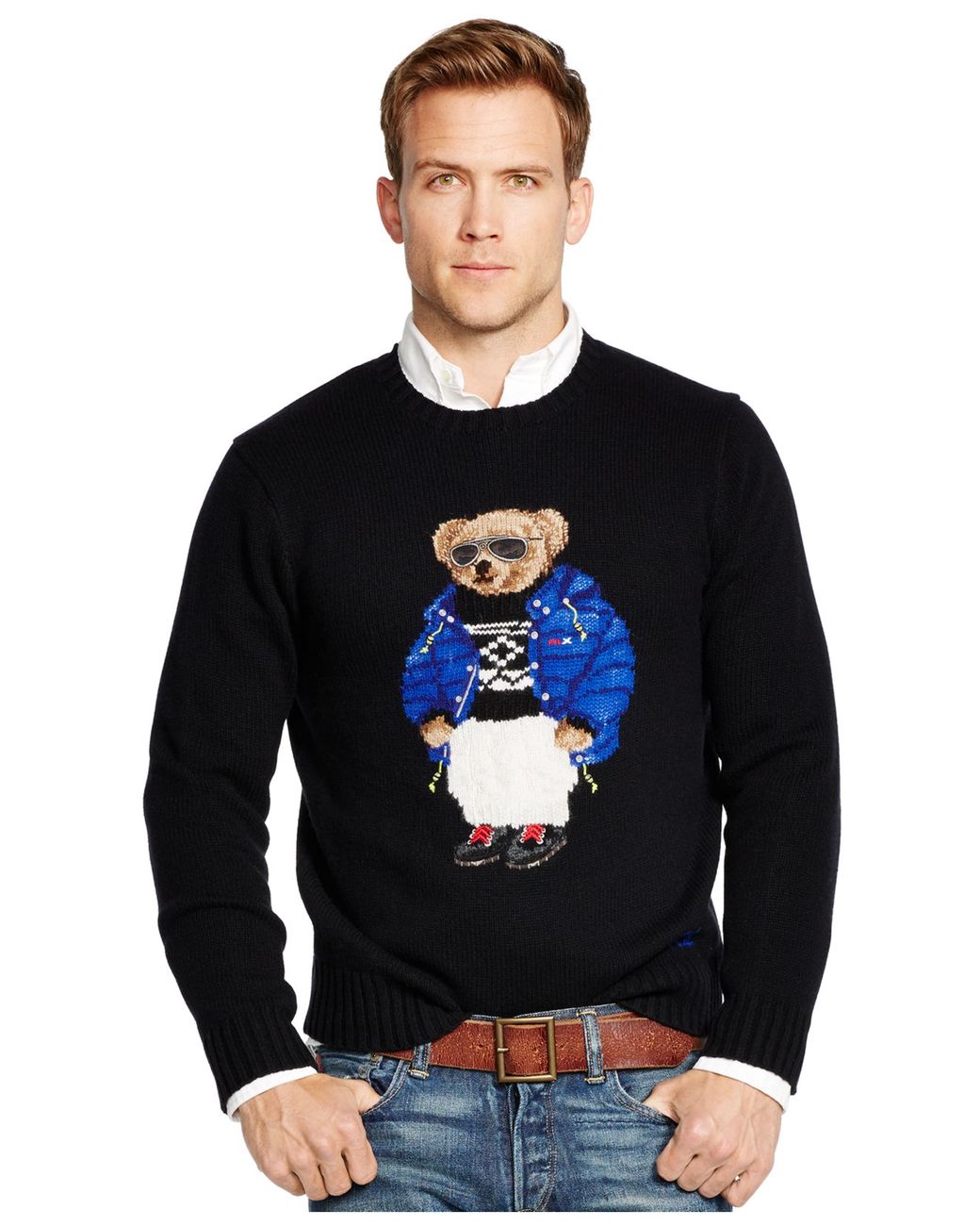 Polo Ralph Lauren Polo Bear Wool-blend Sweater in Black for Men | Lyst