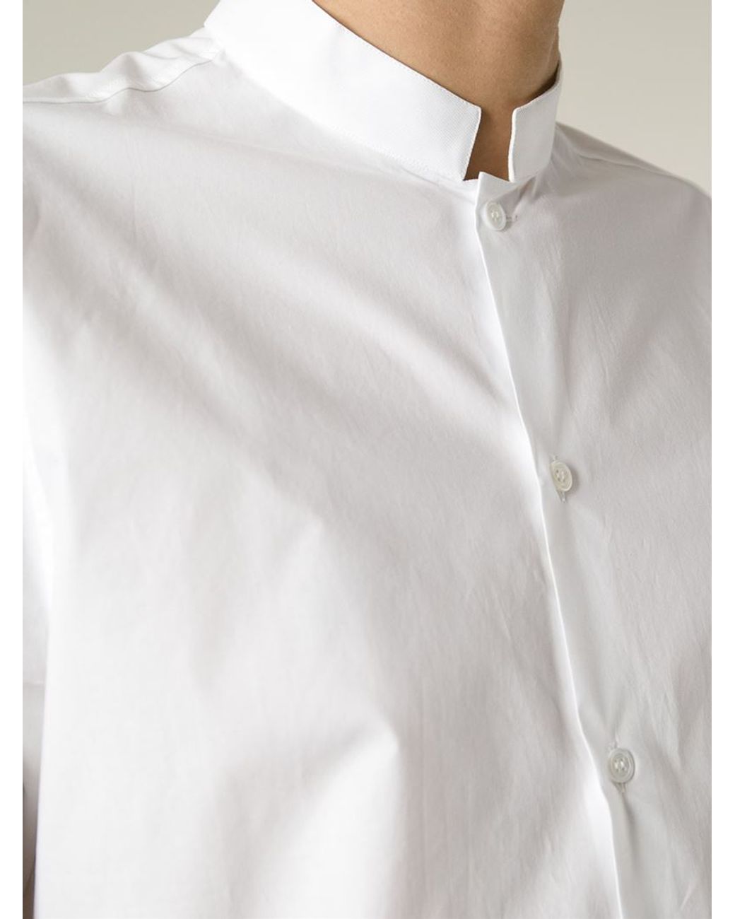 Collar Shirt in White for Men 
