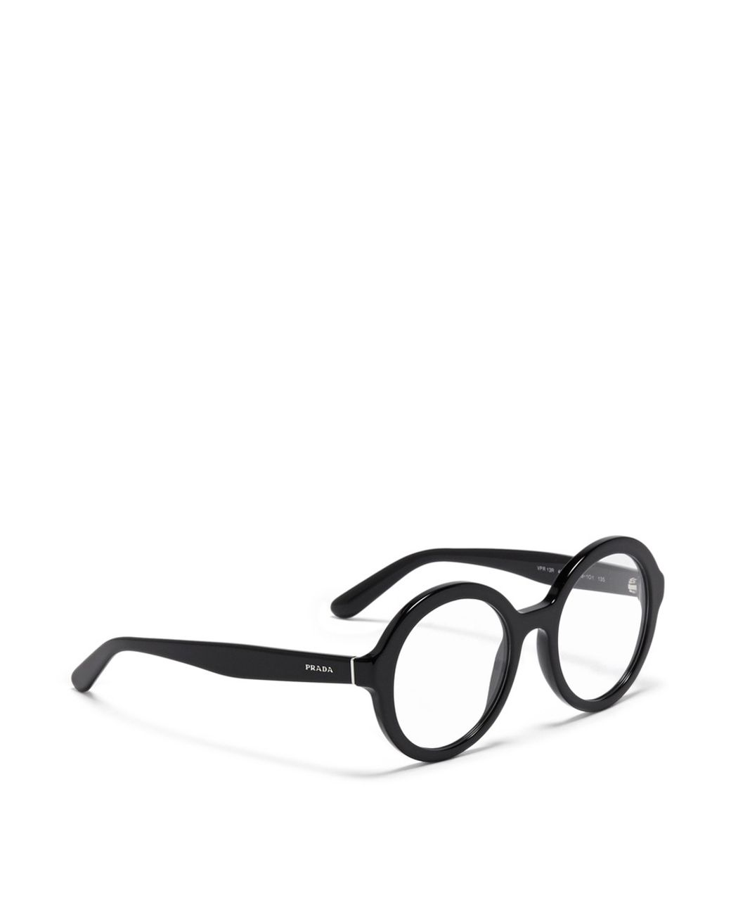 Prada Round Optical Glasses in Black for Men | Lyst