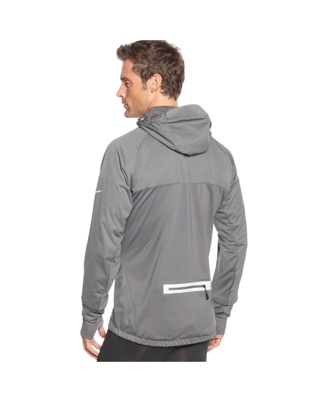 Nike Element Shield Max Hooded Jacket in Dark Grey (Gray) for Men | Lyst